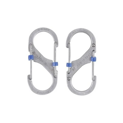 S-Biner with Lock (Stainless) - 1N (Size#4) / Natural Steel / Stainless Steel