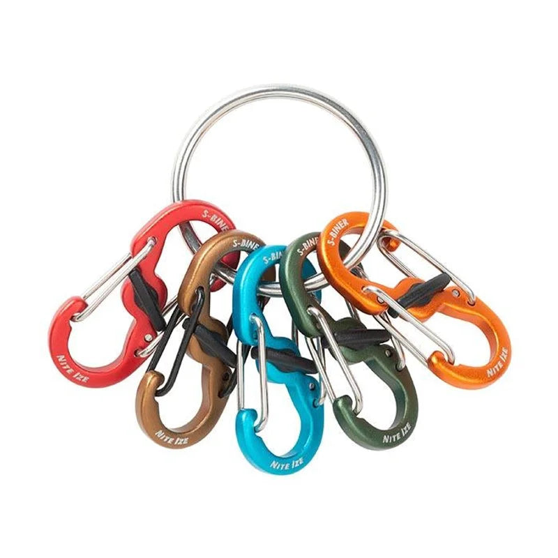 KEYRING LOCKER WITH S-BINER (ALUMINIUM) - Aluminum / Silver