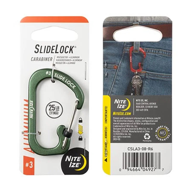 Carabiner with Slidelock (pcs) - Aluminium - Size#3 / Blue / Aluminium