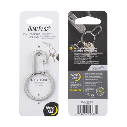 DUAL CHAMBER KEY RING - DUALPASS - Stainless Steel