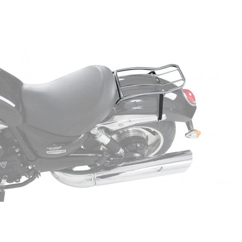 Triumph Rocket 3 (13-19) Carrier - Rear RackSolo (Optional backrest) - Chrome - Solo rack with backrest