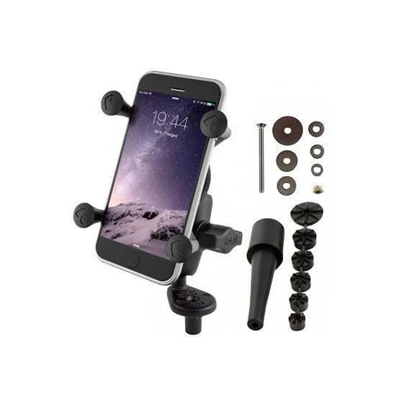 RAM Set - Fork Stem Mount X Grip Phone Cradle - Below 5"