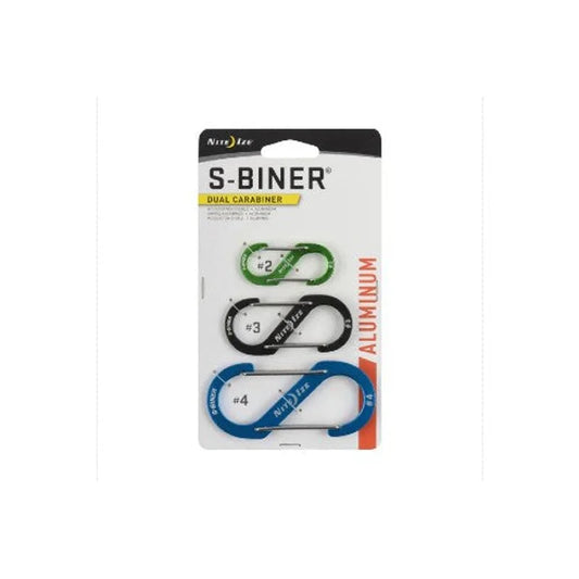S-BINER (ALUMINIUM) - SET OF 3 - #2 + #3 + #4 / Assorted / Aluminum