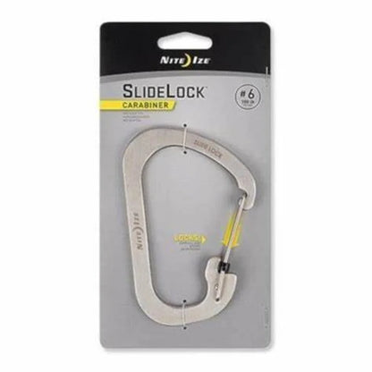 Carabiner with Slidelock (pcs) - Stainless Steel - Size#3 / Natural Steel / Stainless Steel