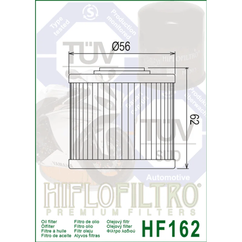 Oil Filter 162 - Hiflo - Standard