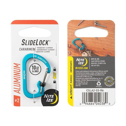 Carabiner with Slide Lock (Set of 3) - Aluminium