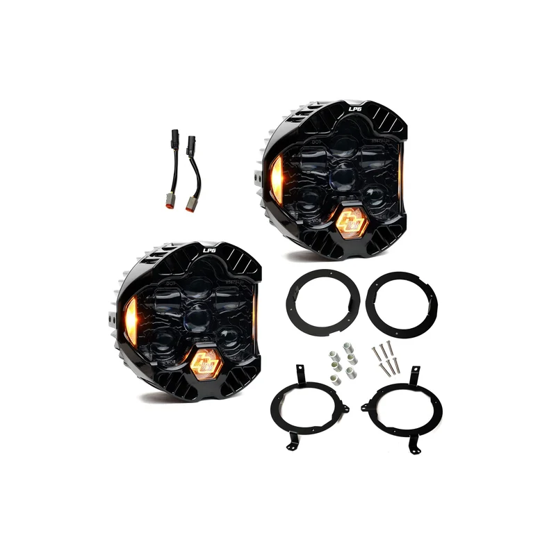 JEEP WRANGLER W/LED HEADLIGHTS -DOT LP6 LED HEADLIGHT - White