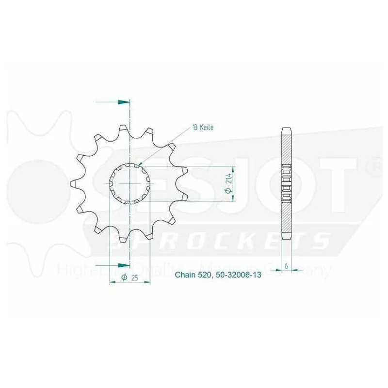 Sprockets Front (32006-13T) - Sports
