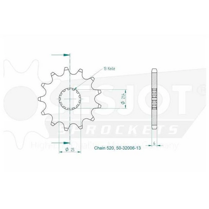 Sprockets Front (32006-13T) - Sports