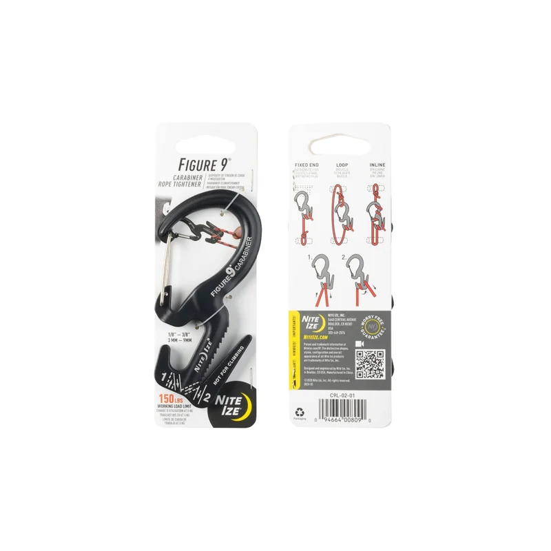 CARABINER ROPE TIGHTENER - FIGURE 9 (BG) - Aluminum