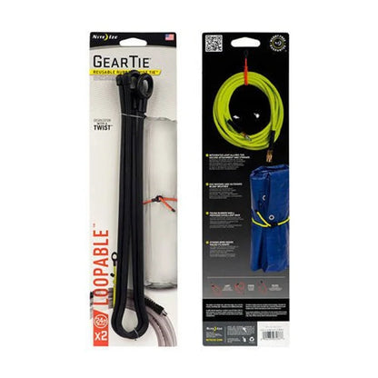 GEAR TIE (LOOPABLE) - TWIST TIE - 2N (Length 30cm) {12} / Black