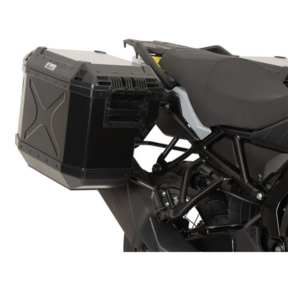 Suzuki V-Strom 800 DE Sidecase Carrier - Cutout Series with Xplorer - Black