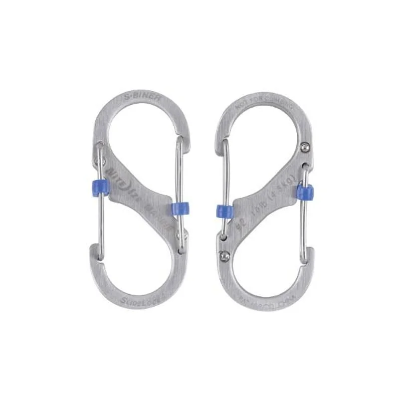S-Biner with Lock (Stainless) - 2N OF Size #1 / Black / Stainless Steel