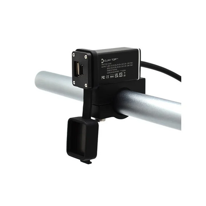 Handlebar Mounted 36W PD USB-C + QC 3.0 (Aluminium) - Includes Aluminium Handlebar Clamp