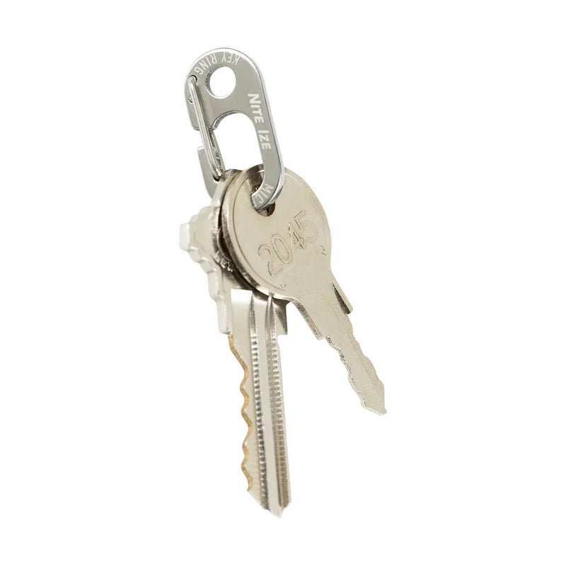 G-BINERS DUAL CHAMBER - SLIDELOCKKEYRING MICROLINK - Stainless Steel