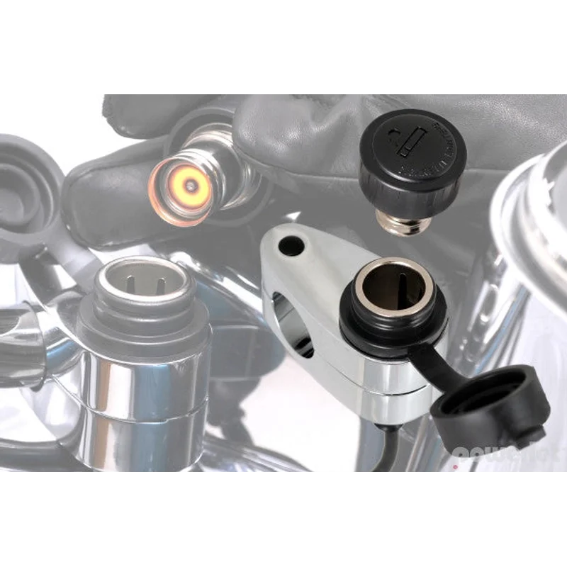 Cigarrete Charger for Harleys w Ram Mount Hole - 7/8" - 1"