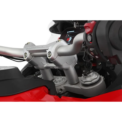 DUCATI Multistrada V4 Ergonomics - ERGO+ Risers 39mm & 21mm Offset - Silver