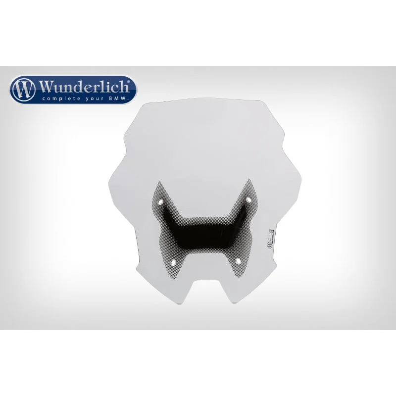 Wunderlich motorcycle windshield on a white background with brand logo.
