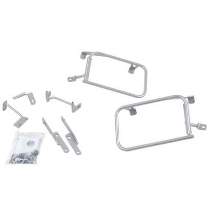 BMW R Series GS Carrier Sidecases - Hepco Becker - Silver / Quick Release (Lock It)