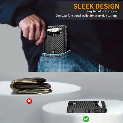WALLET POP UP + CARDS + RFID - Black