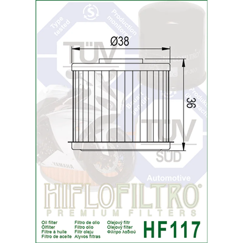 Transmission Filter 117 - Hiflo - Standard