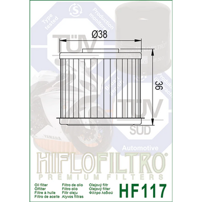 Transmission Filter 117 - Hiflo - Standard