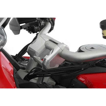 DUCATI Multistrada V4 Ergonomics - ERGO+ Risers 39mm & 21mm Offset - Silver