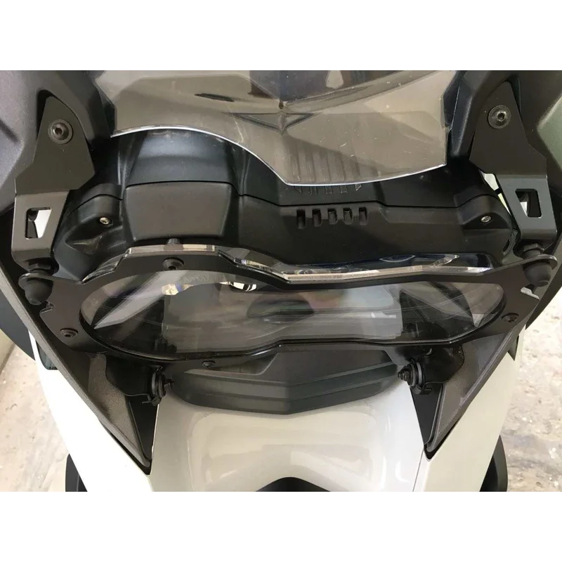 BMW R1200GSA Protection - Headlight Guard Foldable (Lexan Clear) - R1200 GSA 14-18
