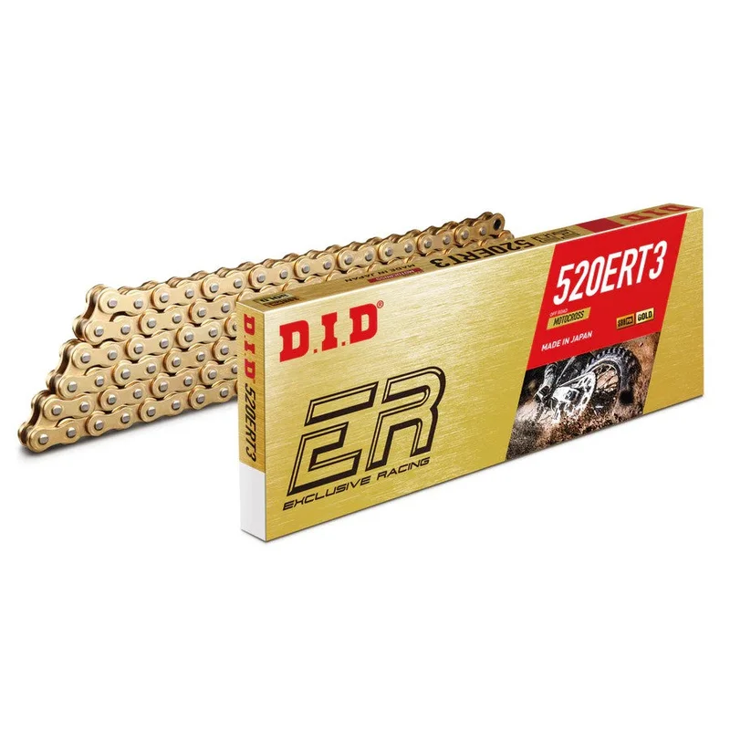 Chain 520 Pitch x 114 links (ERT3) - ER (Clip Type) / Gold / 450cc