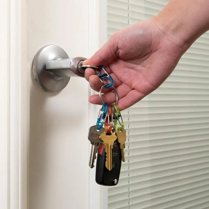 KEYRING LOCKER WITH S-BINER (PLASTIC) - Stainless Steel