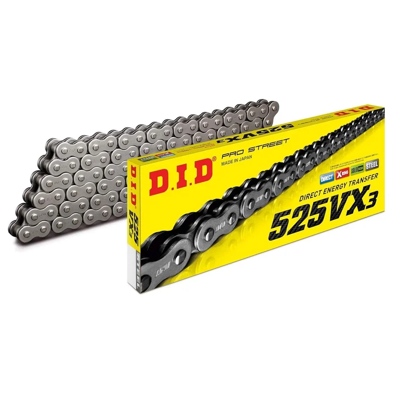 Chain 525 Pitch x 122 links (VX3) - Gold / VX3 (Rivet Type)