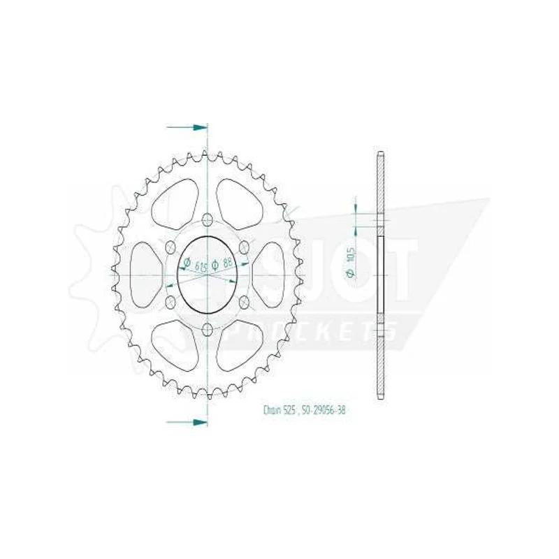 Sprockets Rear (29038 - 46T) - Esjot