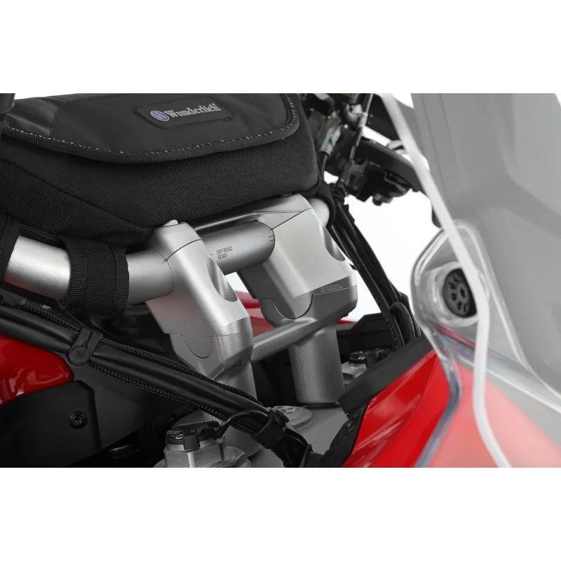 DUCATI Multistrada V4 Ergonomics - ERGO+ Risers 39mm & 21mm Offset - Silver