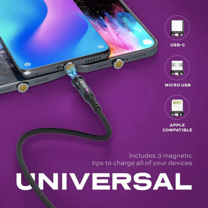 Magnetic Charging Cable - 100W USB A/C + Iphone - 1 PACK / 6ft (1.8m)
