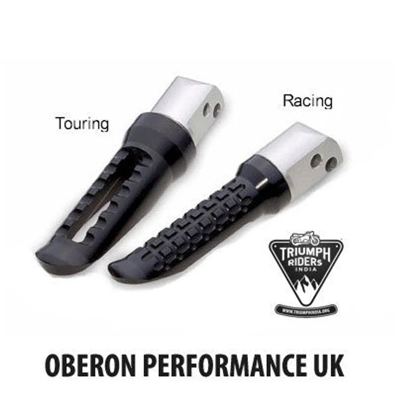 Triumph Bonneville Footpegs - Racing Style - Rear / Black