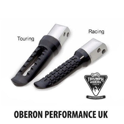 Triumph Bonneville Footpegs - Racing Style - Rear / Black