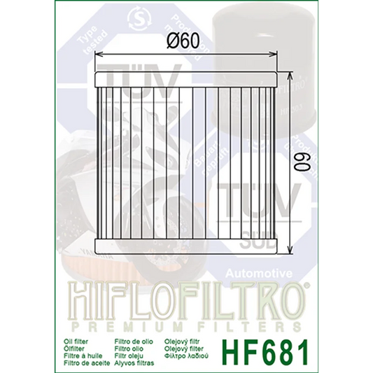 Oil Filter 681 - Hiflo