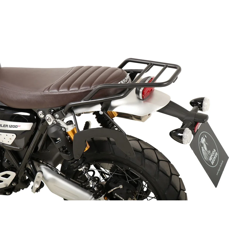Triumph Scrambler 1200 XE  / XC Carrier - Sidecases 'C-Bow' (Left Side, Black) - 1200 XE