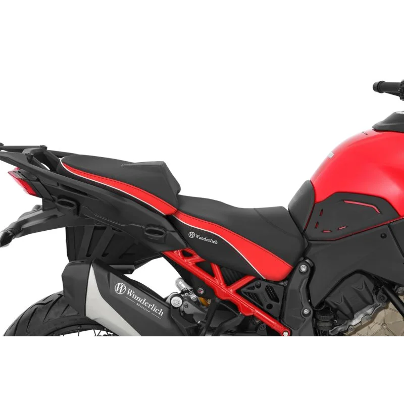DUCATI Multistrada V4 Ergonomics -"Active Comfort" Passenger Seat - Black-Red