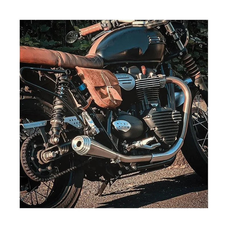 Triumph Speed Twin 900 Exhaust - Saturn V Brushed
