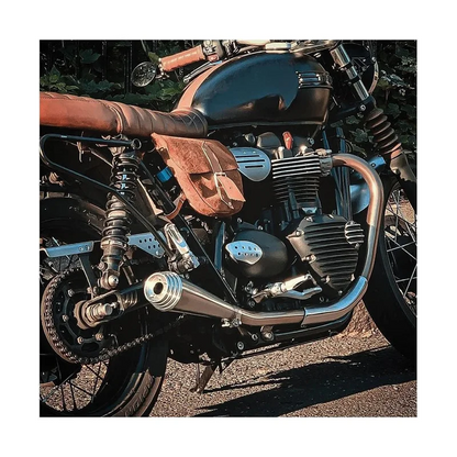 Triumph Speed Twin 900 Exhaust - Saturn V Brushed