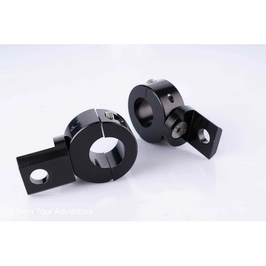 Clamps AUX Lights  - Round Bars - 7/8" , 1", 1.1/8" or 1.1/4" (Upto 900g per mount) / Chromed