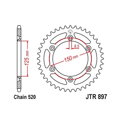 Sprockets Rear (897 - 41T) - JT