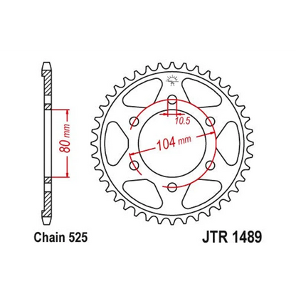 Sprockets Rear (1489 - 46T) - JT
