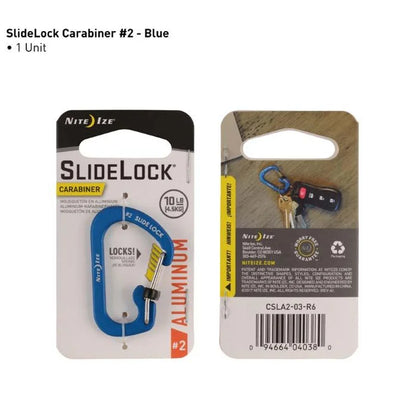 Carabiner with Slidelock (pcs) - Aluminium - Size#3 / Olive / Aluminium