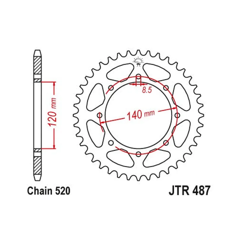 Sprockets Rear (JTR487- 37T) - JT