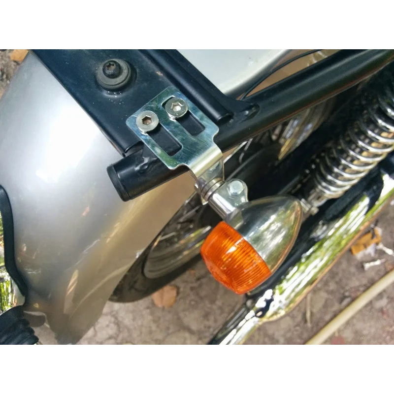 Triumph Bonneville Styling - Indicator Signal Brackets (Under Seat) - Black