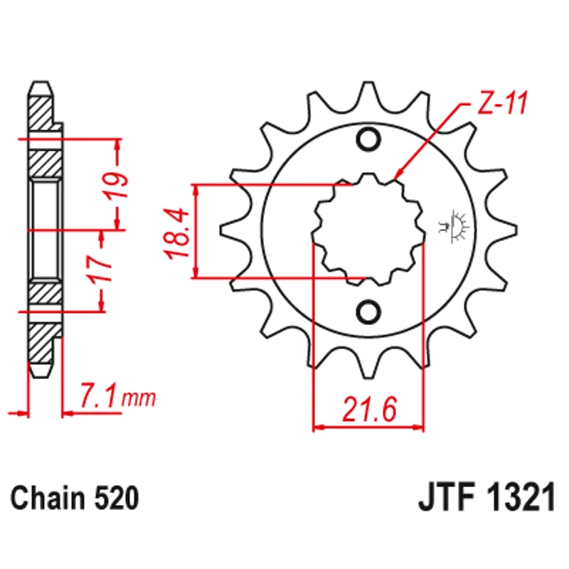 Sprockets Front (1321 - 13) - JT