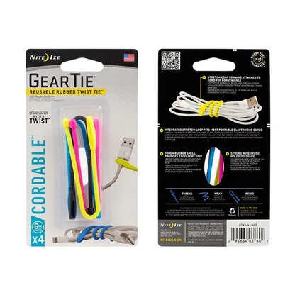 GEAR TIE (CORDABLE) - 15.2CM - 4N (1N each of 15.2cm)