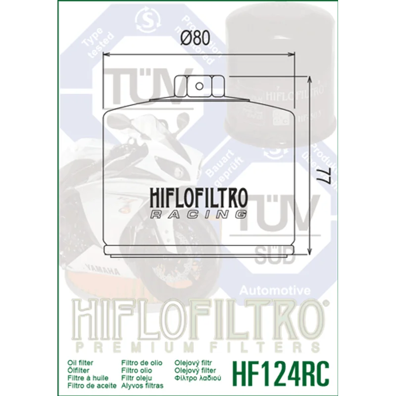 Oil Filter 124 - Hiflo - Race